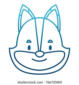 Cute fox head cartoon