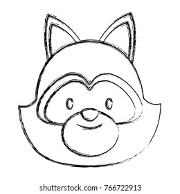 Cute fox head cartoon
