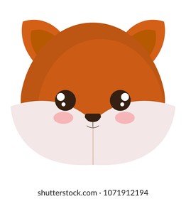 cute fox head character