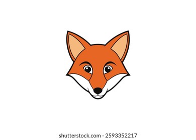 A Cute fox head vector illustration