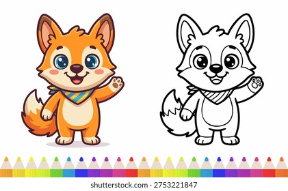 Cute fox illustration shows