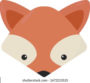Cute fox, illustration, vector on white background.