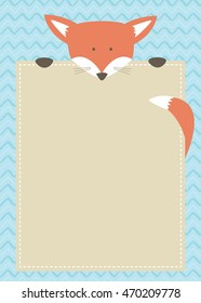 Cute fox invitation