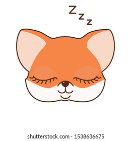 Cute fox isolated on white background. Premium quality vector design element.