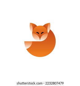 Cute Fox Logo Design. Kids Fox Logo. Fox Icon