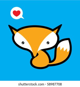 cute fox love