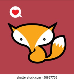 cute fox love