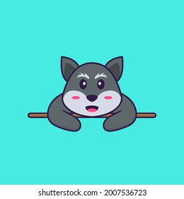 Cute fox lying down. Animal cartoon concept isolated. Can used for t-shirt, greeting card, invitation card or mascot.