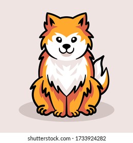 Cute Fox Mascot Logo Design For Illustration