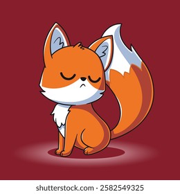 Cute Fox with Proud Expression Cartoon Vector Icon Illustration Animal Nature Icon Isolated Flat Vector