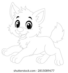 Cute fox running vector