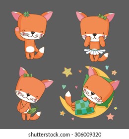 cute fox set