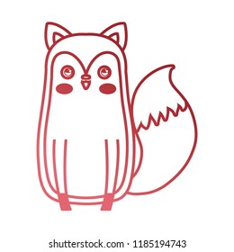 cute fox sitting animal baby drawing