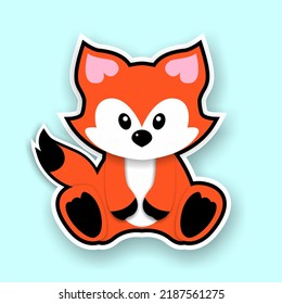 Cute Fox tailed animal vector printable