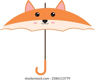 
Cute fox umbrella children's cartoon