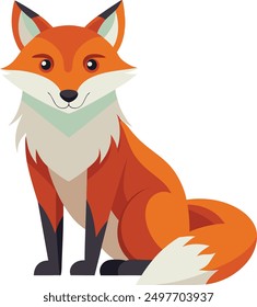 cute fox vector art design