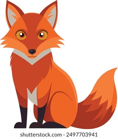 cute fox vector art design