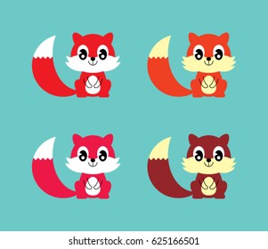 cute fox vector collection