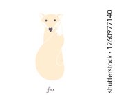 Cute fox vector color characters set. Sketch fox in pastel orange colour. Forest animal doodle drawing, isolated scandinavian cartoon kids book, textile, sticker, for web