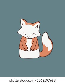 a cute fox vector design