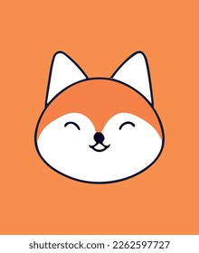 a cute fox vector design