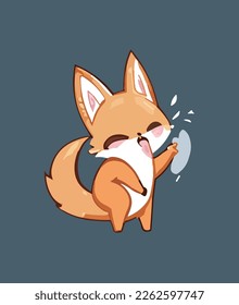 a cute fox vector design