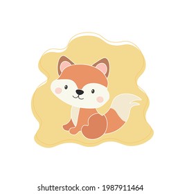 Cute fox vector illustration eps10