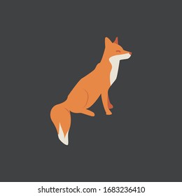 süße Fuchs-Vektorillustration-Illustration. isoliert.