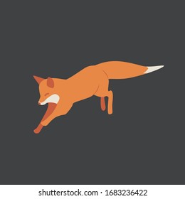 cute fox vector illustration. isolated.