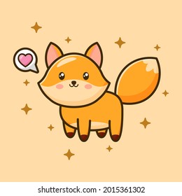 Cute Fox Vector Image, Vector Eps. 10