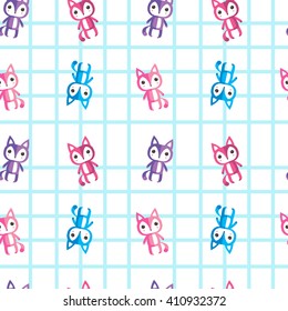 cute fox vector pattern