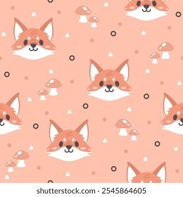 Cute Fox Vector Pattern Fashion Designs.