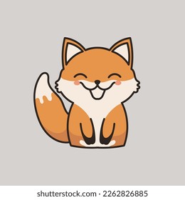 Cute Fox Vector Stickers for Your Scrapbook or Journal