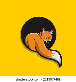 cute fox wild vector illustration, fox cartoon, fox vector