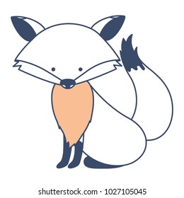 cute fox woodland character