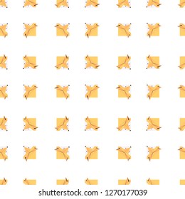 Cute foxes.  Vector seamless background. Modern polygonal  design. Origami foxes. Flat design pattern 