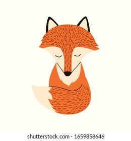 cute foxs character vector cartoon