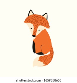 cute foxs character vector cartoon