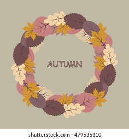 Cute frame with autumn leaves