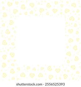 Cute frame with blurred gradient hearts . Romantic design for Valentine's Day, wedding and Mother's Day for postcard, web, banner, brochure.