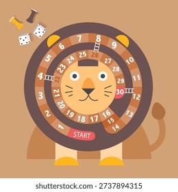 Cute Frame of board game ,Funny frame,snake games,Vector illustrations.