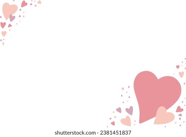 Un marco lindo que combina corazones dibujados a mano