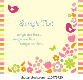 cute frame design for greeting card.