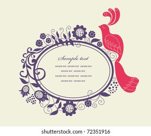 cute frame design for greeting card. vector illustration