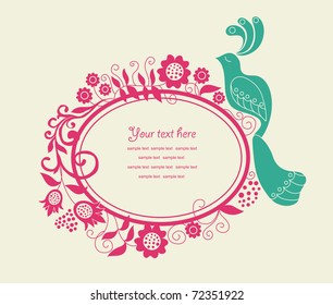 cute frame design for greeting card. vector illustration