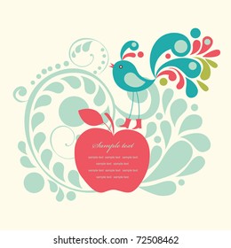 cute frame design for greeting card. vector illustration
