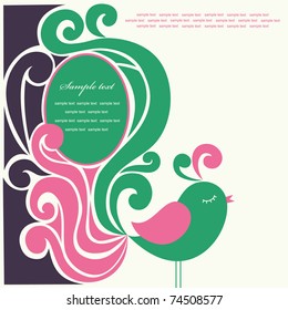 cute frame design for greeting card. vector illustration
