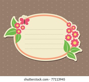 cute frame design. scrapbook element. vector illustration