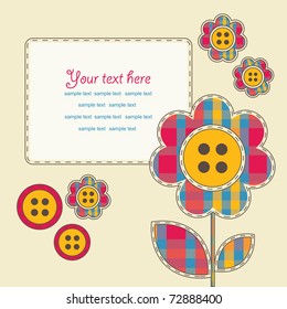 cute frame design. scrapbooking style. vector