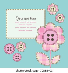 cute frame design. scrapbooking style. vector